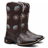 Bota Texana Feminina Mandala Azul