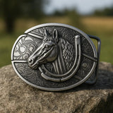 Fivela Cavalo de Aço com Canivete Secret