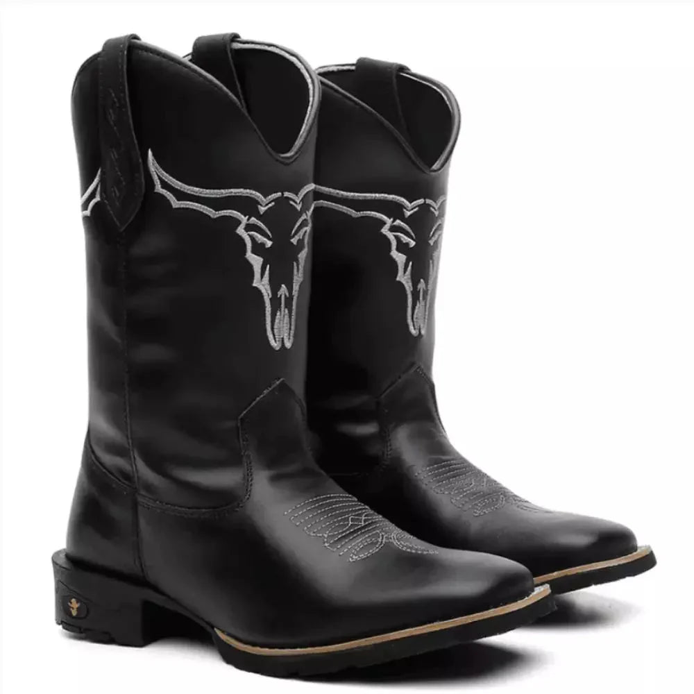 Bota Texana Masculina Boi da Cara Preta