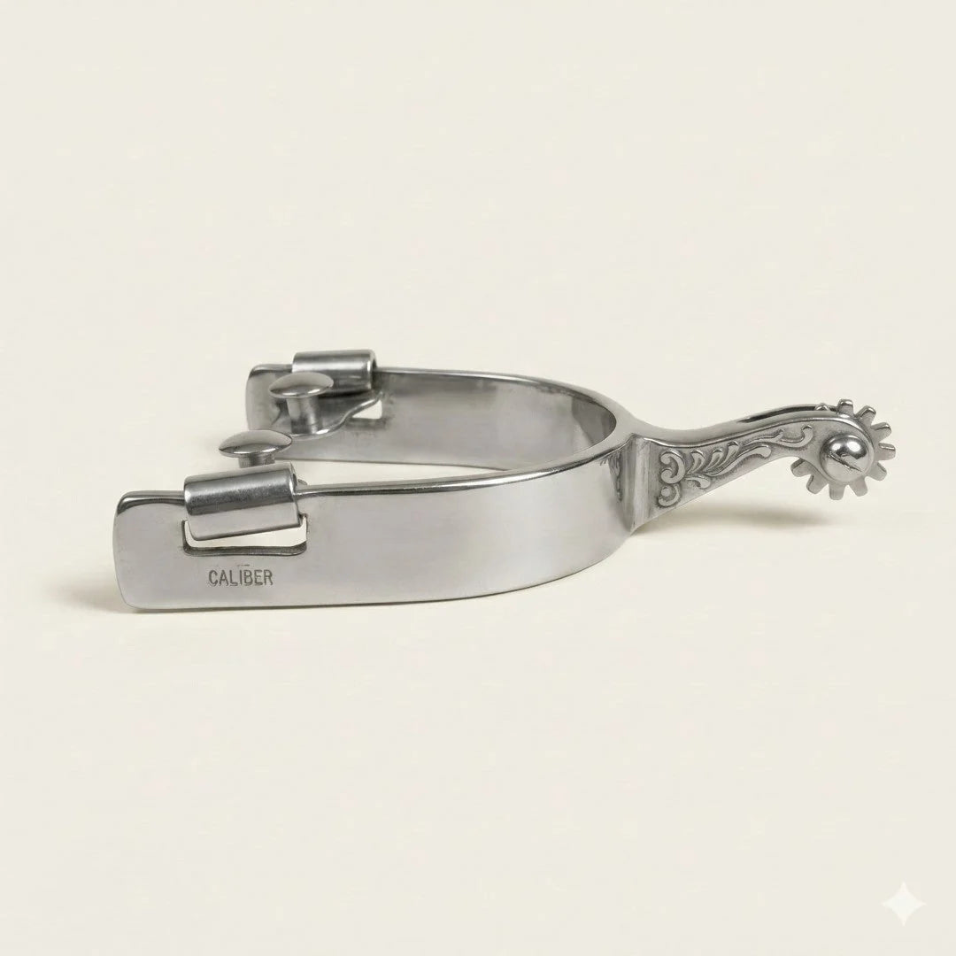 Espora Caliber Cão Médio 3/4 Bordada Inox 6168