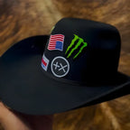 Chapeu 3 Pralana preto + Adesivos