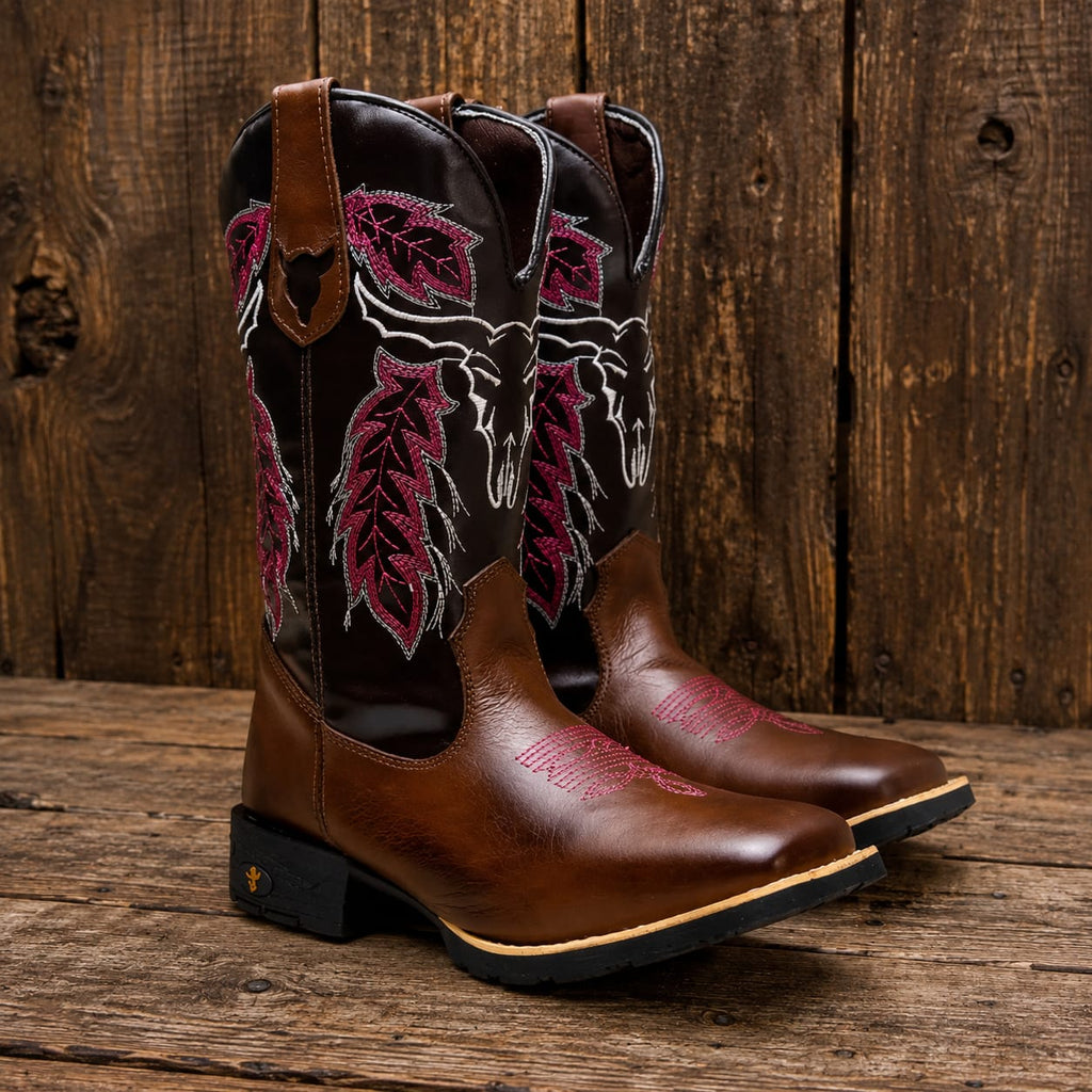 Bota Texana Feminina Cara de Boi