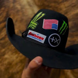 Chapeu 3 Pralana preto + Adesivos