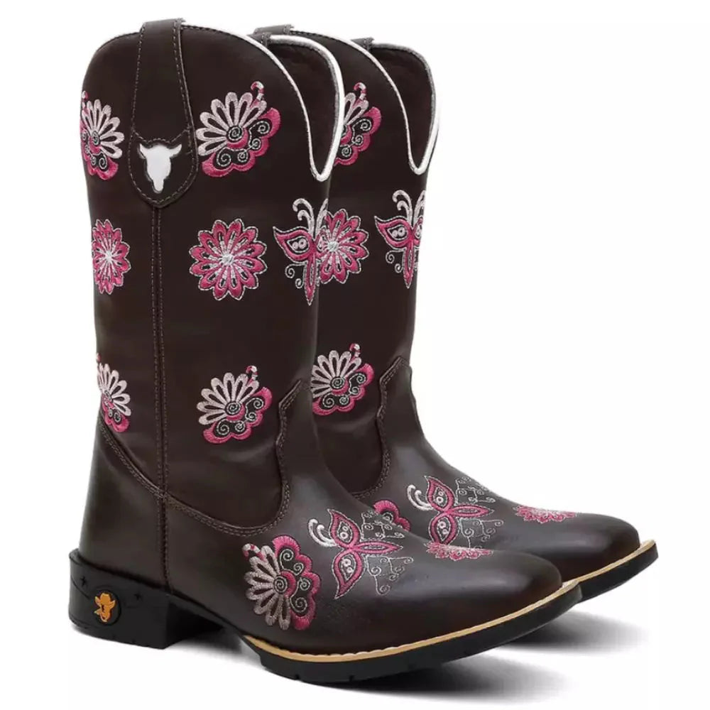 Bota Texana Feminina Mandala Rosa